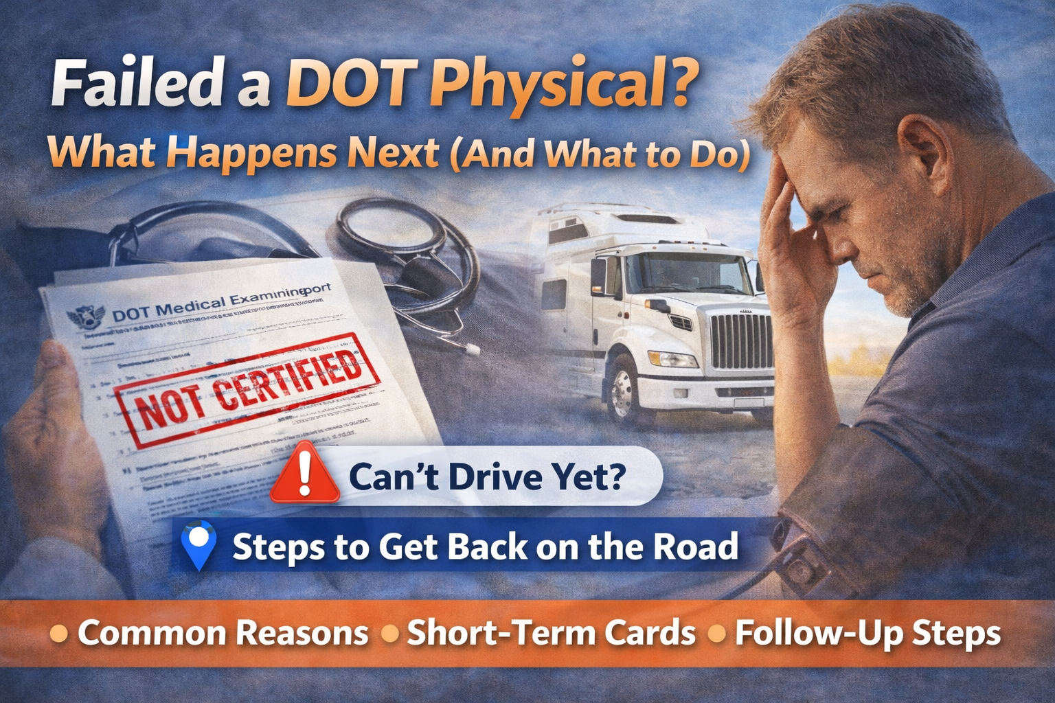 Failed a DOT physical: what happens next and how to get back on the road