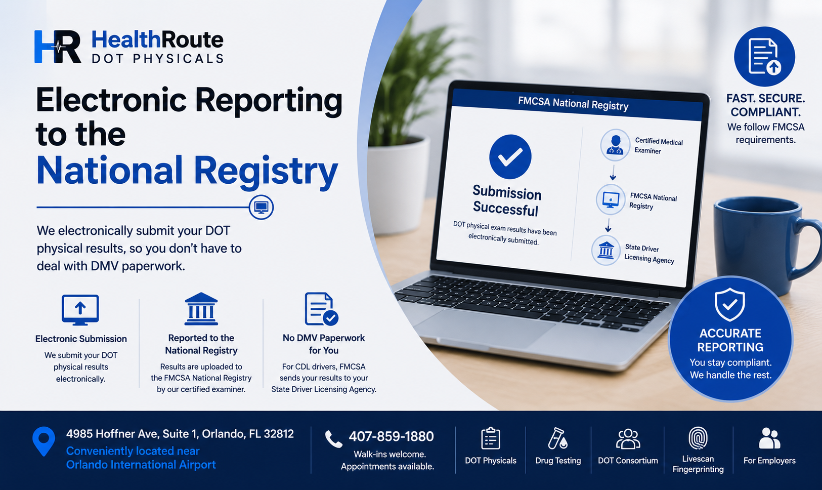 Electronic reporting to the National Registry